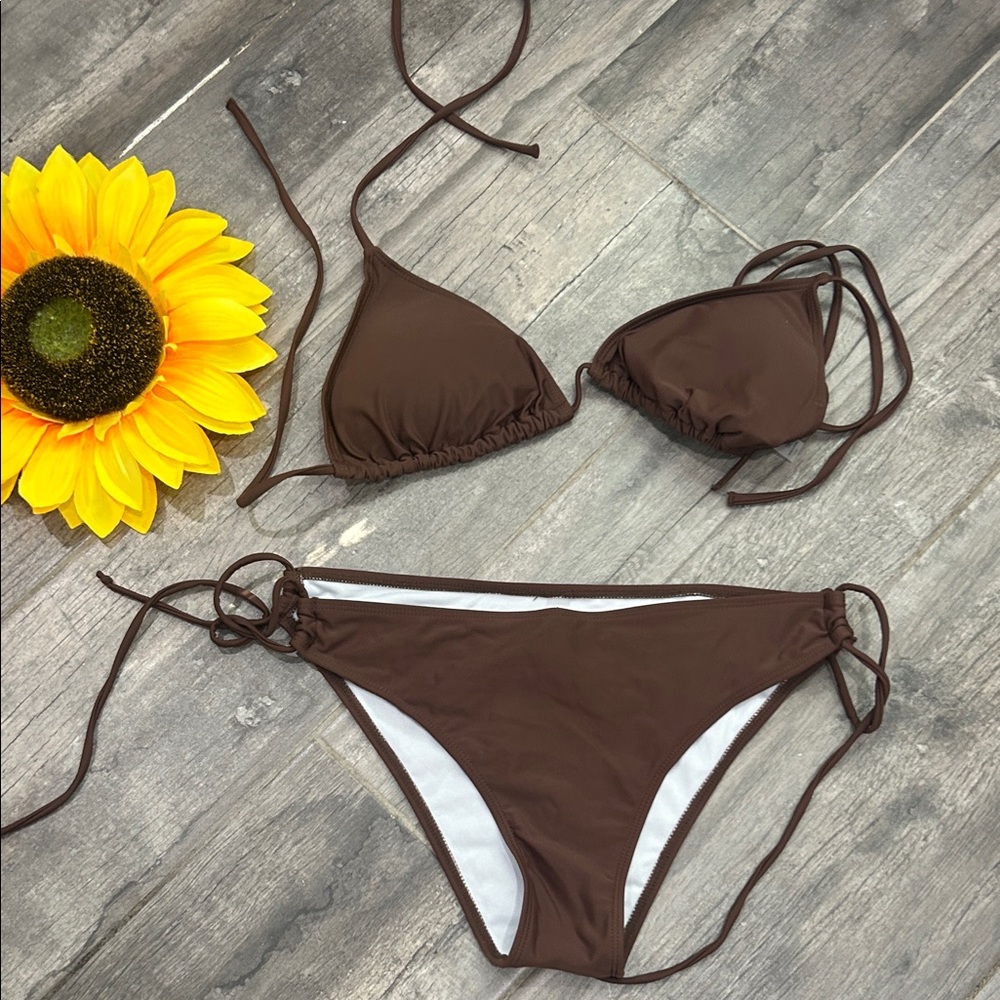 Amazon Essentials Dark Brown Bikini Set